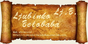Ljubinko Belobaba vizit kartica